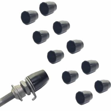 Imagem de LJHYSD Pacote com 8 capas de substituição para eixo de bicicleta, capa contra poeira do eixo do cubo da bicicleta, tampas de eixo para parafusos de motor de roda de bicicleta