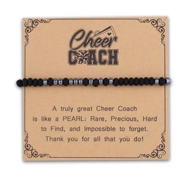 Imagem de MAOFAED Pulseira de líder de torcida, presente do esquadrão de torcida, pulseira de código Morse para professores, presentes de equipe de torcida (cheerMorse)