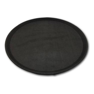 Imagem de Bandeja Redonda Antiderrapante 35 Cm Para Garçom Preta