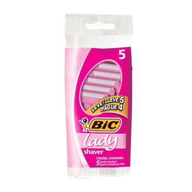 Imagem de Barbeador descartável Lady Shaver Rosa 5uni Bic