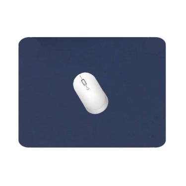 Imagem de Mouse pad 25x20cm couro sintético impermeável azul marinho