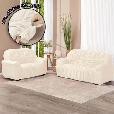 Imagem de Capa para Sofá King Elasticada Lisa 2 E 3 Lugares - Lenharo Enxovais, 