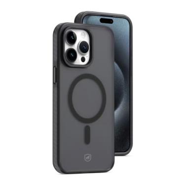 Imagem de Gshield Capa Case Capinha Premium de Policarbonato Fosco Translúcido Compatível com MagSafe para (iPhone 15 Pro, Preta)