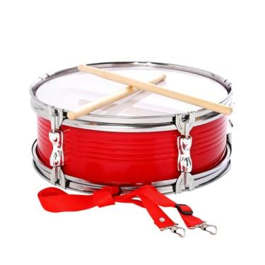 Imagem de Fenteer Caixa de 13 polegadas com baquetas e alça de ombro, aro de aço inoxidável, instrumento de percussão musical, tambor para equipe infantil