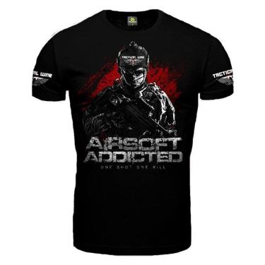 Imagem de Camiseta Militar Teamsix Tactical War One Shot One Kill Preta-Masculino