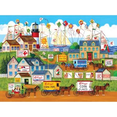 Imagem de RoseArt - Kellogg's - Town by The Sea - 1000 Piece Jigsaw Puzzles for Adults