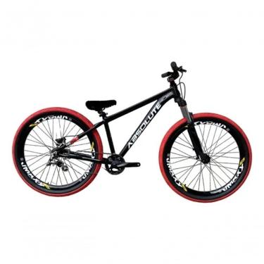 Imagem de Bicicleta Aro 26 Absolute Nero 5 Preto Single Freio Hidráulico Com Pneu Vermelho