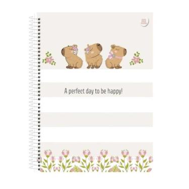 Imagem de Caderno Capivara Universitário Escolar 1 Matéria 80 Folhas - Animativa