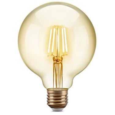 Imagem de Lâmpada Filamento LED G95 Decorativa Retrô Vintage Âmbar Bivolt Lumina