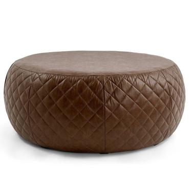 Imagem de Puff Cleo 105cm Trêsse PU Sintético Marrom - Gran Belo