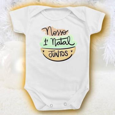 Imagem de Body Roupa De Bebê Natal Primeiro Juntos Festa Menino Menina - Borizin