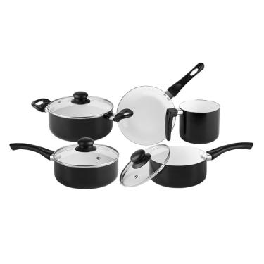 Imagem de Jogo de Panelas Roma 5 Peças Preto Hauskraft