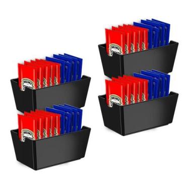 Imagem de Kit 4 Porta Saches Ketchup Maionese Açúcar Coza Uno