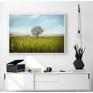 Imagem de Quadro Decorativo Grande Premium Árvores Coloridas Sala Hall (04, Branco, 100x70)