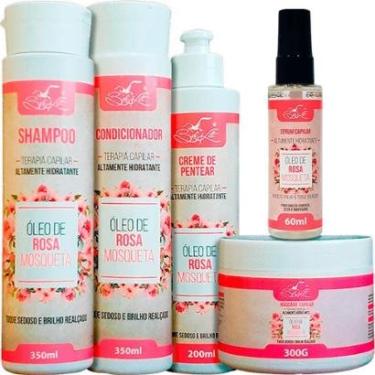 Imagem de Belkit Rosa Mosqueta - Kit Terapia Capilar Hidratante Sérum (5 Produtos)-Unissex