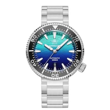 Imagem de ADDIESDIVE AD2526 Relógio masculino 8215 Movimento Automático Luxo Relógio Mecânico Vidro Safira BGW9 Azul Luminoso 100Bar Impermeável, Azul