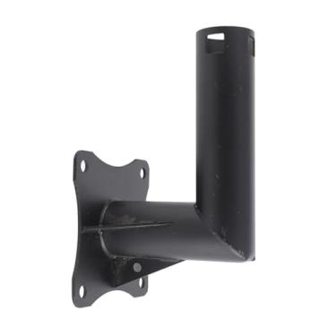 Imagem de Cryfokt Suporte de Poste de Telhado de Satélite de Aço Resistente para Kit de Instalação de Internet V2 na Cor Preta para Paredes de Madeira/tijolo