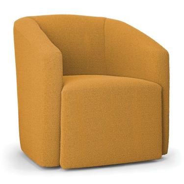 Imagem de Poltrona Decorativa Orgânica Stella Max Bouclê Mostarda D03 - D'rossi