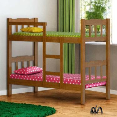 Imagem de Beliche Em Madeira Maciça Reforçada Nogueira Repleta