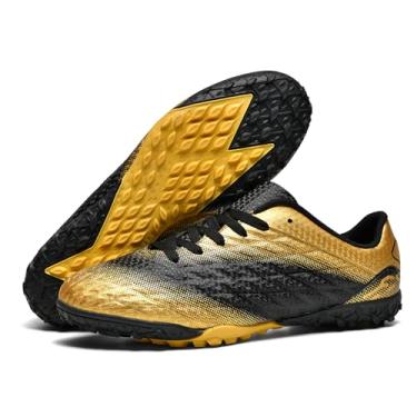 Imagem de DEORUMN Tênis masculino de futebol de salão juvenil de futsal para treinamento de grama, Preto, 37