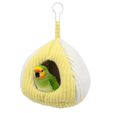 Imagem de Hypeety Cama de rede quente de inverno para gaiola, barraca de galpão de pássaro, barraca aconchegante, ninho suspenso para periquito de animais de estimação pequenos, periquito, periquito, calopsita