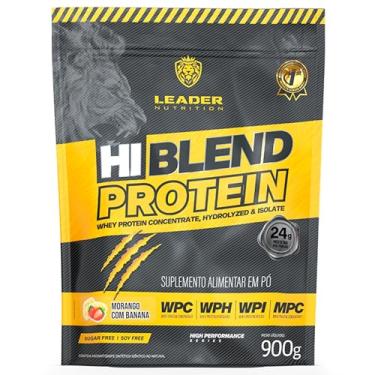 Imagem de Whey Protein Hi-Blend Protein 900g Leader Nutrition - Sabores Diversos (900g, MORANGO COM BANANA)