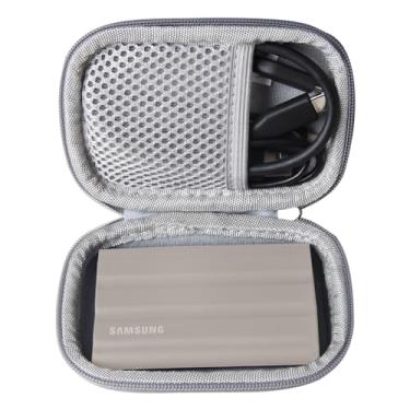 Imagem de Anleo Capa rígida de viagem para Samsung T7 Shield 2TB / 1TB / 4TB, SSD portátil, USB 3.2 Gen2 unidade externa de estado sólido (cinza, capa para 1 disco rígido)