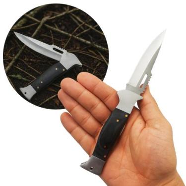 Imagem de Canivete 19,5cm Camping Pesca Outdoor Aço Inoxidável Cabo Amadeirado T