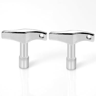 Imagem de 2 peças de chave afinadora de tambor, ferramenta de chave de tambor para afinação de tambor para bateria acústica e eletrônica (quadrilateral)