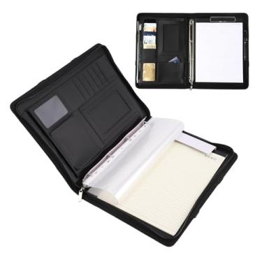 Imagem de Diydeg Portfólio de Negócios, 10 Bolsos de Arquivo, 30 Folhas, Caderno, 4 Argolas, Organizador de Documentos A4, Padfólio Com Zíper, Organizador de Capa de Tablet de 10,1 Polegadas