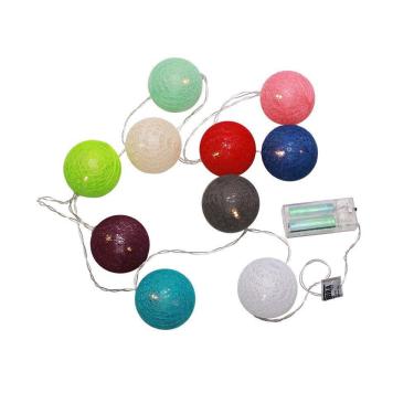Imagem de 5 Cordão Decorativo Led Enfeite Luminoso 10 Esferas Coloridas Taschibra