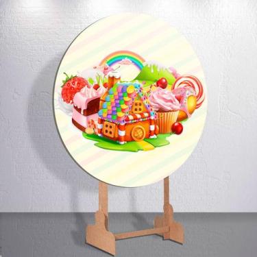 Imagem de Painel Sublimado Capas Casa de Doces Decoração Festa Estampa Infantil 