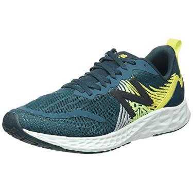 Imagem de New Balance Tênis de corrida masculino Fresh Foam Tempo V1, Azul-petróleo/amarelo de enxofre, 10