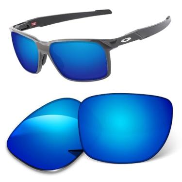 Imagem de Lentes de substituição de 1,6 mm compatíveis com óculos de sol Oakley Portal X OO9460 59 mm, antiarranhões e resistentes a impactos, Azul gelo espelhado, One Size