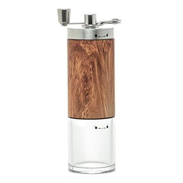 Imagem de WOLFF - Moedor de Café de Aço Inox Manual com Estampa de Madeira 5cm x 5cm x 17cm