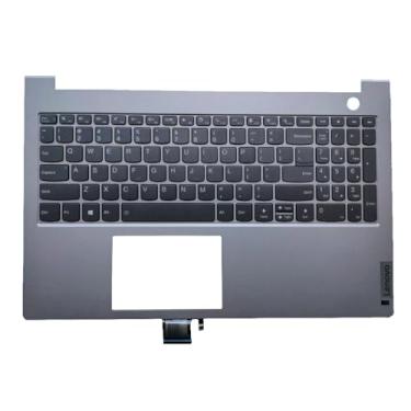 Imagem de wzqrps Novo substituto para Lenovo ThinkBook 15 G2 ITL são 15 G3 ACL ITL 15 G4 IAP Capa superior para laptop Palmrest teclado retroiluminado peça 5CB1B34810 5CB1B34951 5CB1J09227 5CB1C88617 cinza