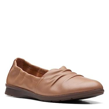 Imagem de Clarks Mocassim feminino Jenette Ruby, Couro Praliné, 35