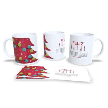 Imagem de Caneca de Natal com Desenho de Inverno, Porcelana Branca, Estampa Festiva com Papai Noel e Animais, Tema Natalino (13)