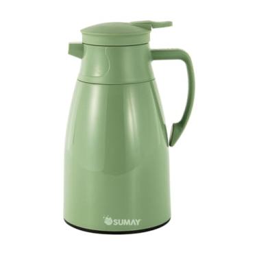 Imagem de Garrafa Térmica 1L verde Ampola Vidro Quente e Frio Mônaco SM-GTMVD