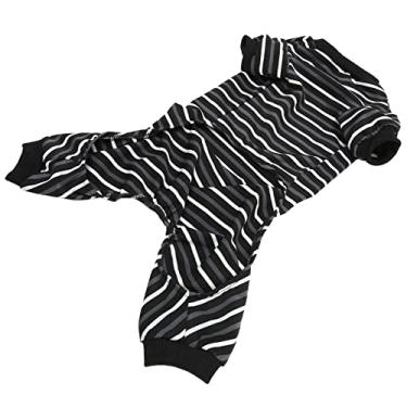 Imagem de YOUTHINK Pijama para Cachorro Com 4 Patas, Macacão Macio de Poliéster Com 4 Pernas, Roupa de Dormir Leve e Lavável à Máquina para Uso Doméstico (L)