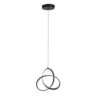 Imagem de Pendente Led Moderno Taschibra Catar 15W Quente 3000K Preto