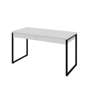 Imagem de Mesa Kuadra Office 135x60x75cm C-02 Gavetas Branco Chess - Est.preta Branco Chess - Est.preta