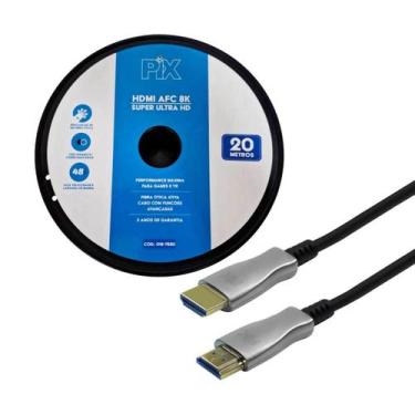 Imagem de Cabo Hdmi Fibra 2.1 Dinâmico Hdr 4k 144hz 8k 120hz 20Metros - PIX, 1