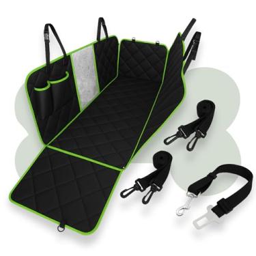 Imagem de Capa Protetora Impermeável 7 em 1 para Banco Traseiro – Pet, Antiderrapante, Resistente, Ideal para Cachorros e Gatos, Com Cinto de Segurança (Verde)