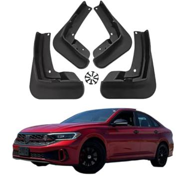 Imagem de Abas de lama para Volkswagen VW Jetta 2019-2024, protetores contra respingos de roda e pneu, para-lama para carro, material PP, protetor de pneu para todos os climas, protetores contra respingos