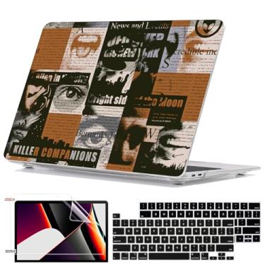 Imagem de Seanai Capa para MacBook Pro de 13 polegadas M2 2025 2024 2023 2022-2016 M1 A2338 A2251 A2289 A2159 A1989 A1706 Touch Bar e Touch ID, capa rígida de plástico + capa de teclado + película de tela