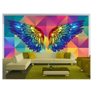 Imagem de Papel De Parede 3D Arte Asas Selfie Insta Cores 3,5M Tra178 - Você Dec