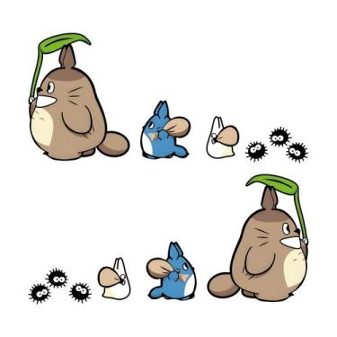 Imagem de Adesivos Totoro Para Capacete De Moto E Carro Elétrico, Cobertura Deco