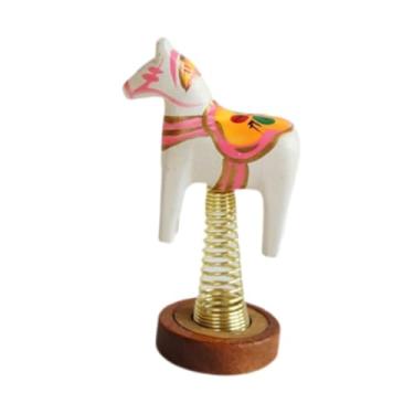 Imagem de Generic Decoração para painel de carro: cavalo de balanço, acessório decorativo para interior de carro, estátua de animal para restaurante e festival, Rosa