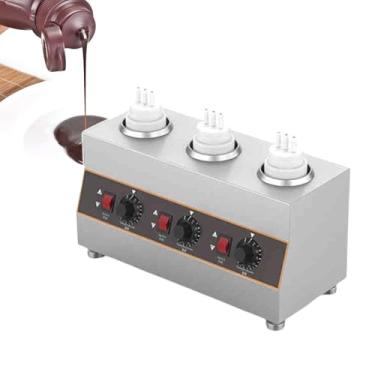 Imagem de CNAOHGHN Aquecedor EléTrico Comercial Para Molhos, MáQuina De ConservaçãO De Geleias E Doces, Temperatura AjustáVel De 30 A 85 °C, Dois MéTodos De Aquecimento Para Fondue, Sobremesas E Eventos